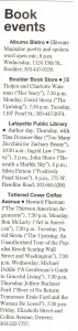 30 - Book events listing Boulder Daily Camera 7-13-08